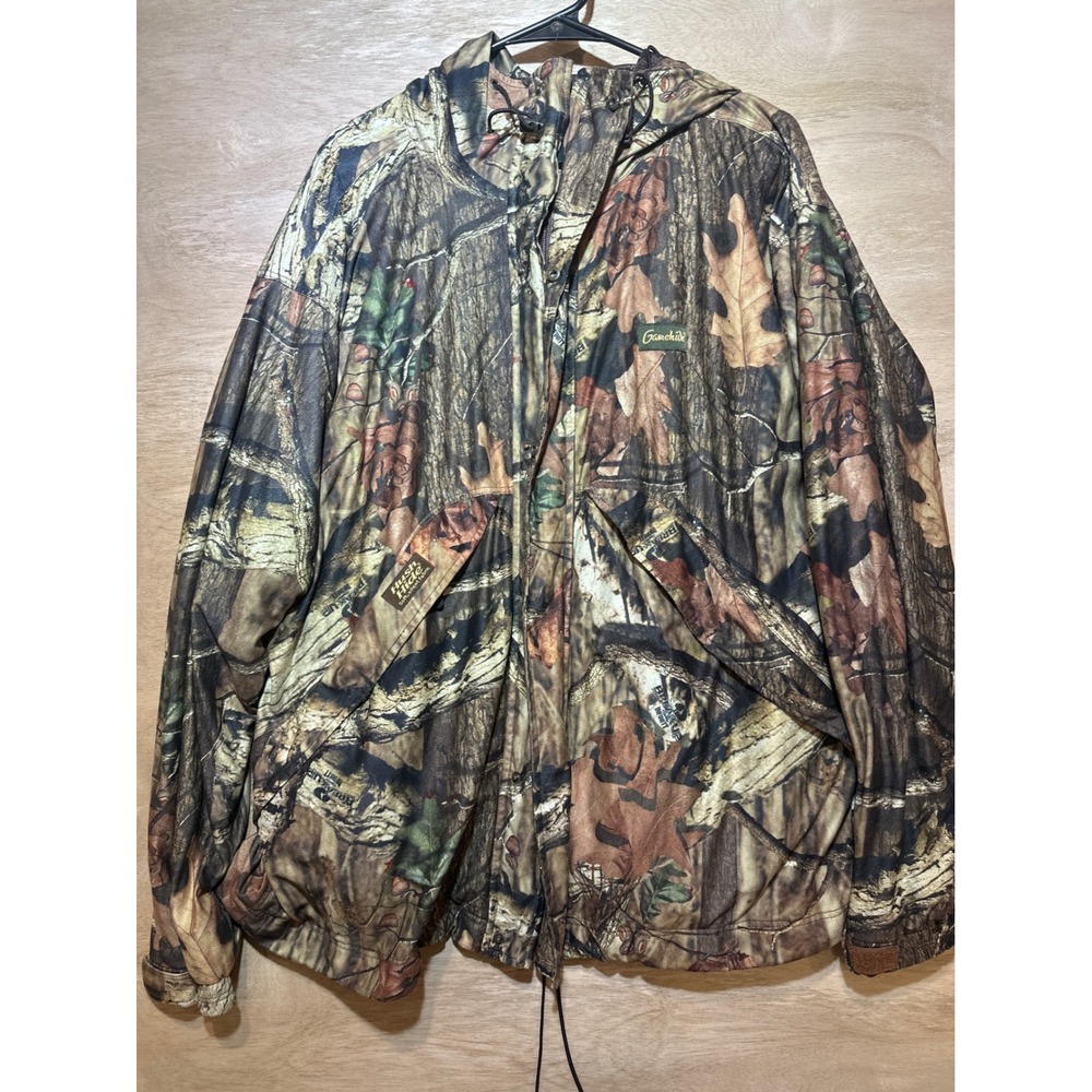 Gamehide Hush Hide Camo Hunting Jacket Mens XL Mossy Oak Break-Up HP5 Full Zip